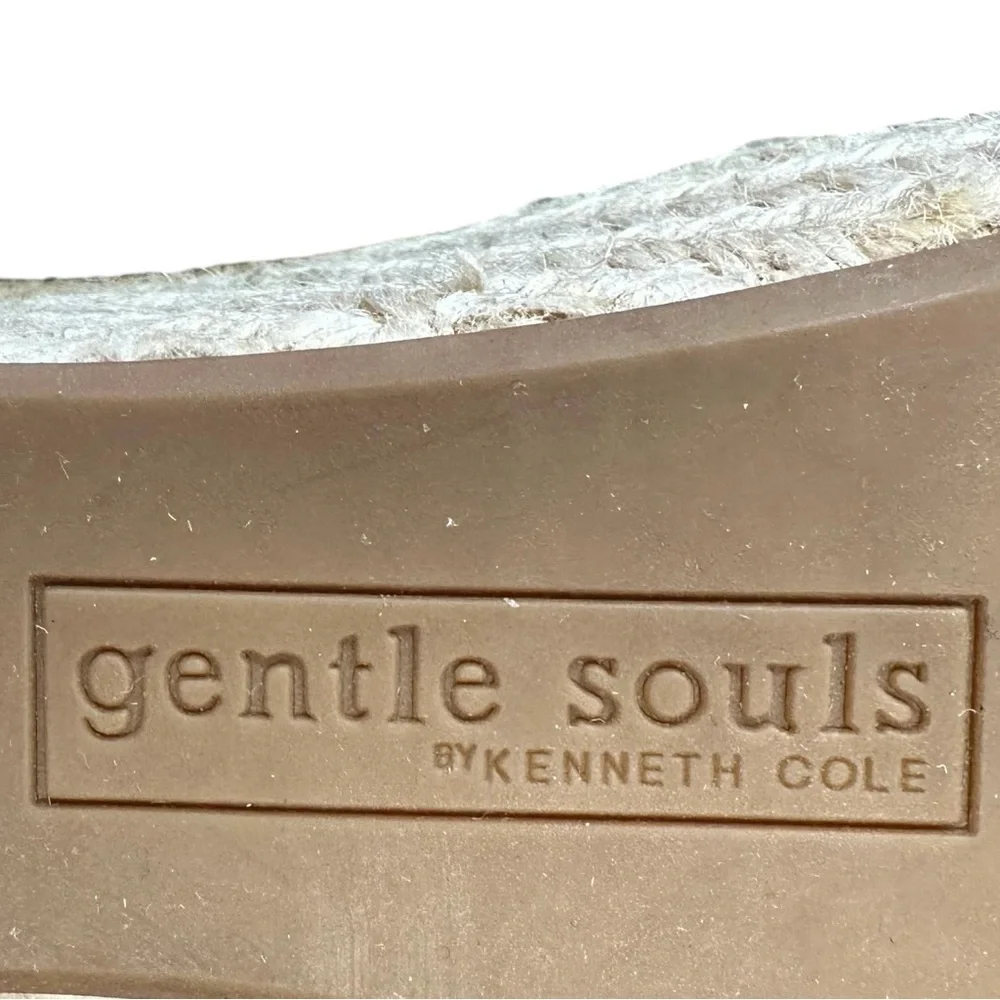 Gentle Souls by Kenneth Cole Colleen suede  wedge espadrille sandals 7.5 - Picture 10 of 11